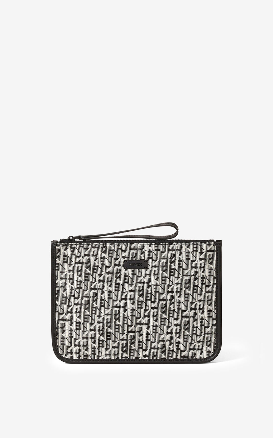 Kenzo Courier gusseted jacquard クラッチバッグ レディース グレー - BPDOAF613